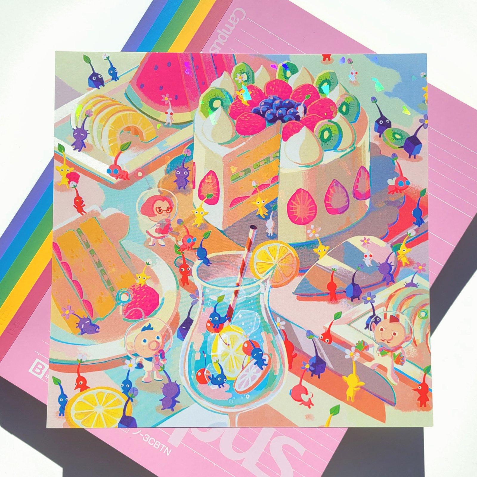 Pikmin Dessert Holo Print | Lucky Soupe by Audrey